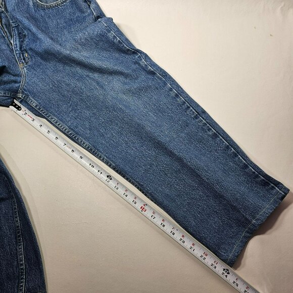 Lot of 2 Lands End Straight Leg Jeans Mens Size 34x24 Medium Blue Cotton Denim - Picture 9 of 14